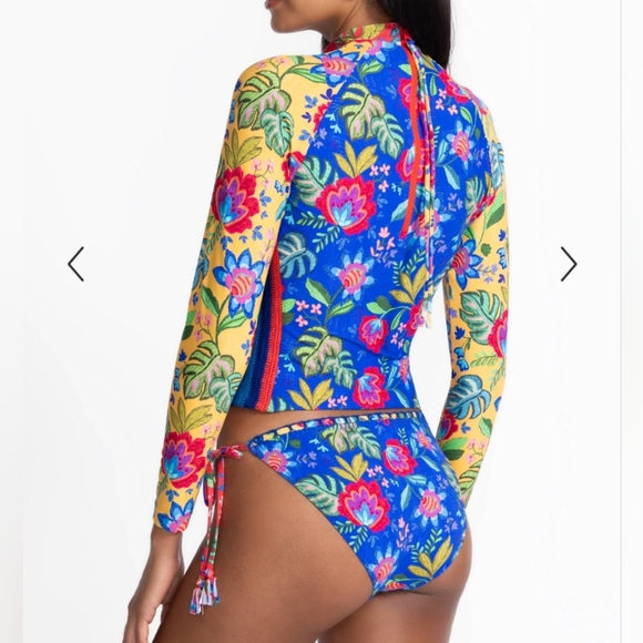 Johnny Was Floral Swim Set - Rashguard + Bikini - Picture 3 of 11
